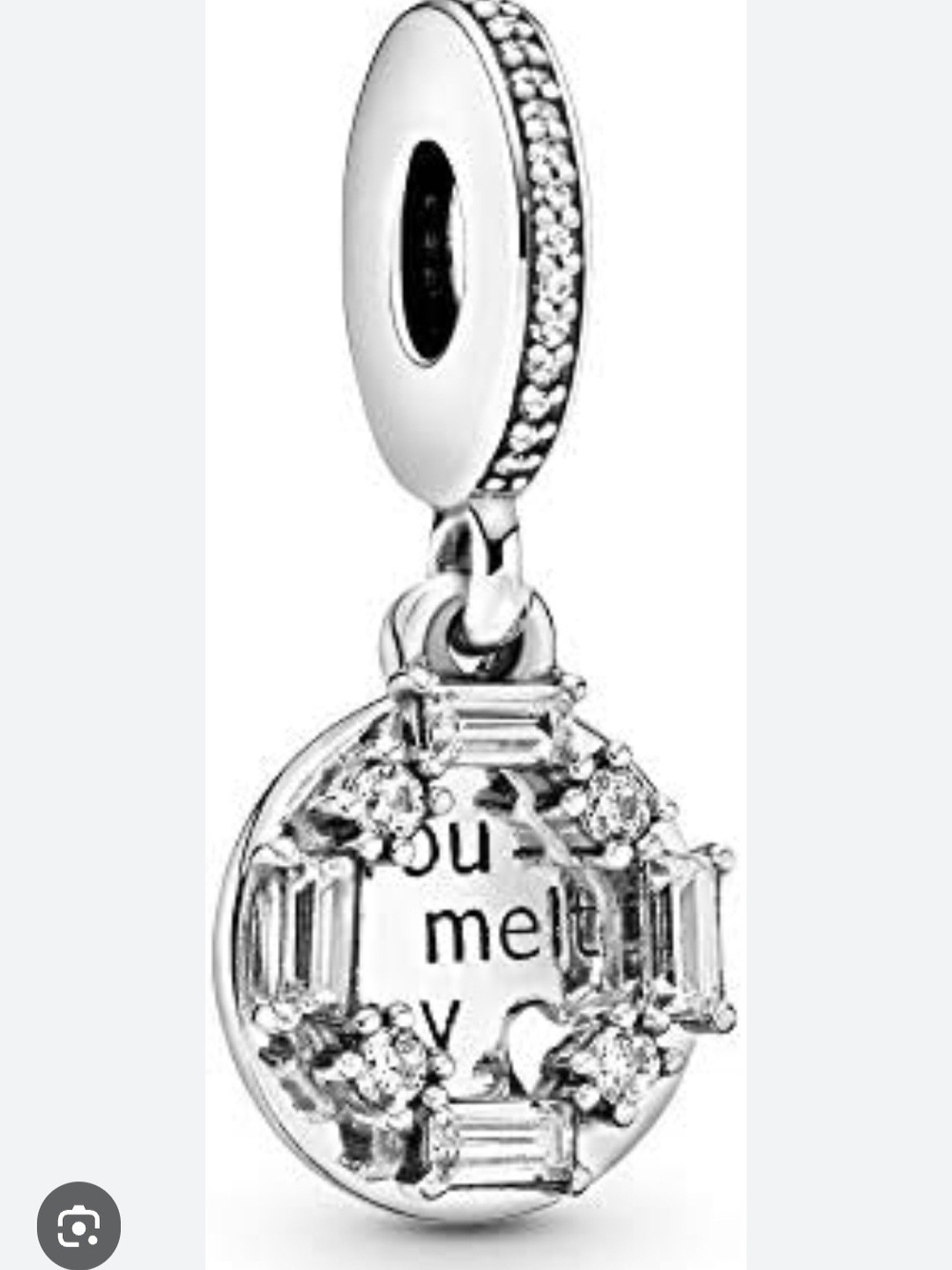Pandora Silver Crystal Halo Pendant Charm